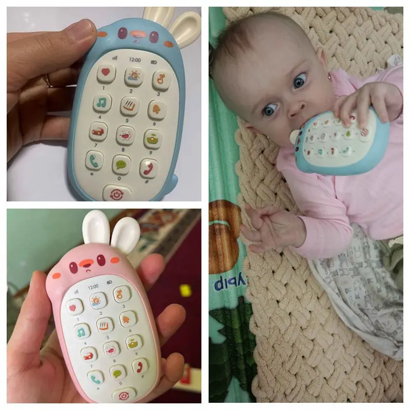 Jouet interactif pour téléphone pour bébé – Mobile d'apprentissage musical avec boutons lumineux pour jeu pour nourrissons