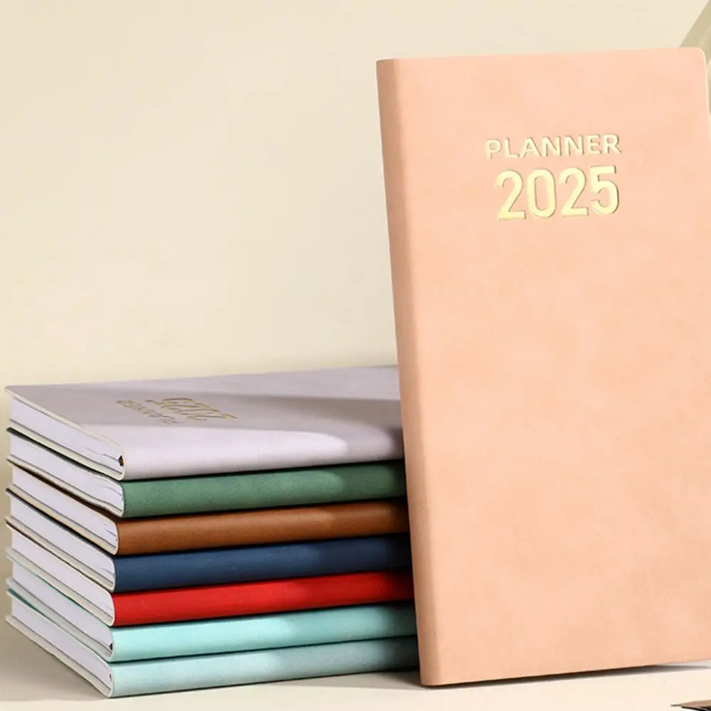 A6 2025, Agenda-Planer, Notizbuch, Papier, 60 Seiten, 2025, Tagebuch-Notizbücher, verdickt, langlebig, 12-Monats-Planer-Notizbuch