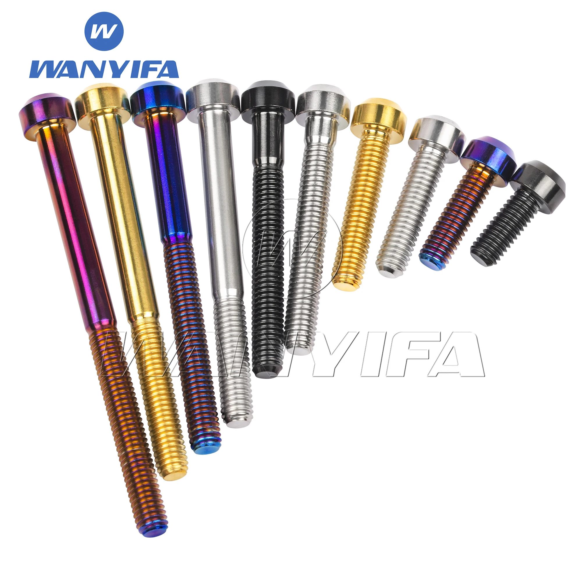 Wanyifa Titanium Bolt M6x 10 15 20 25 30 35 40 45 50 55 60 65 70 80mm Torx Head Ti Screws for Bicycle Motorcycle