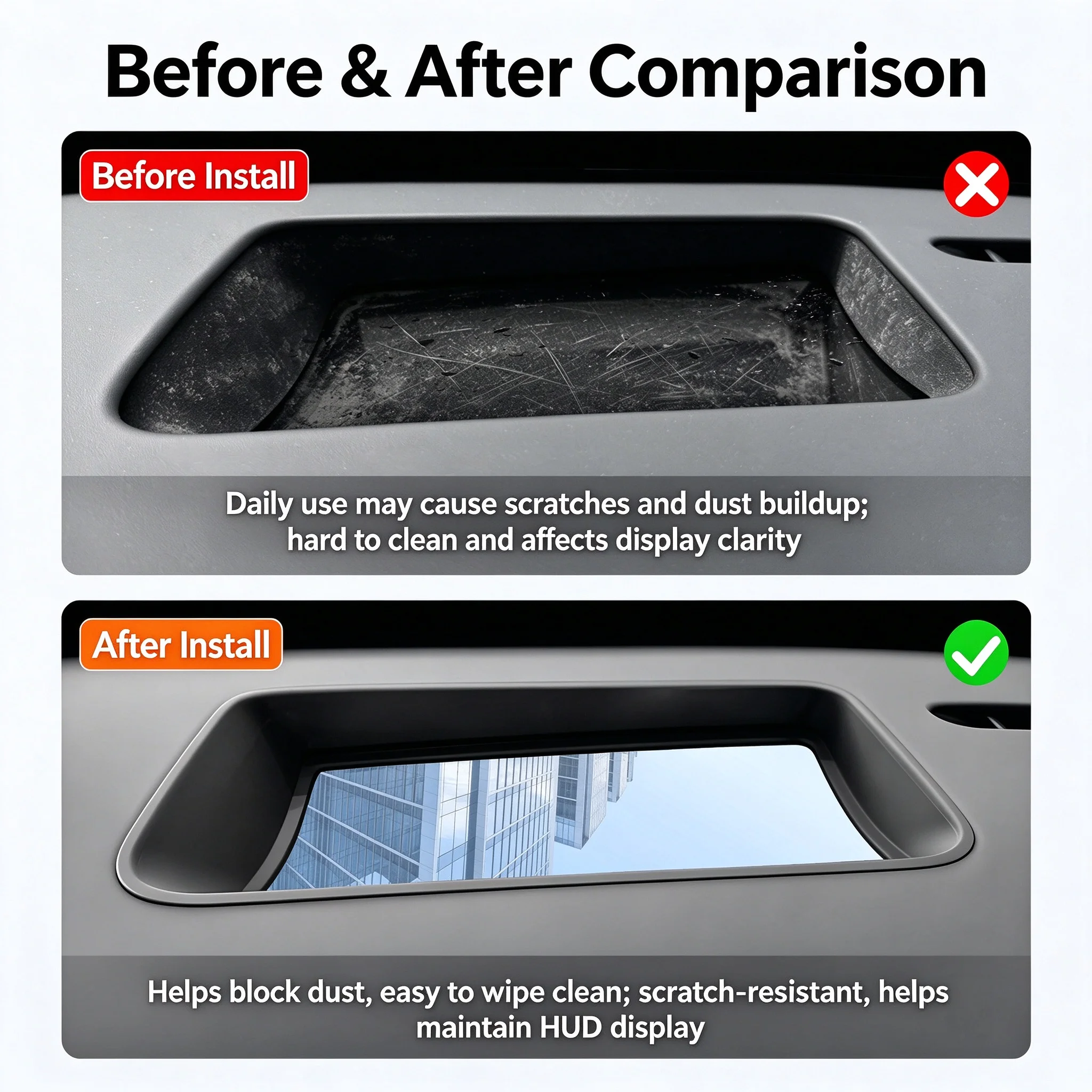 FOR 2026 Li i9 LHD Car HUD Head Up Display Protective Cover, Embedded Curved Soft Film