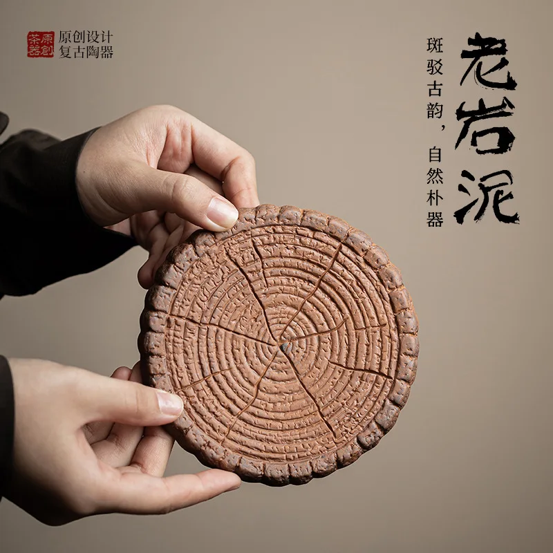 Teapot Holder Dry Bubble Tray Retro Chinese Style Teapot Tray Cup Tray Small Tea Table Ceramic Teapot Mat Accessories