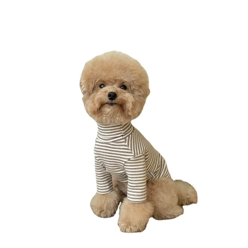 Ins Pet Dog Hoodies Winter Warm Dog Clothes for Small Dogs Kitten Puppy Costumes Pet Striped Dog Shirt Chihuahua Sweatshirt