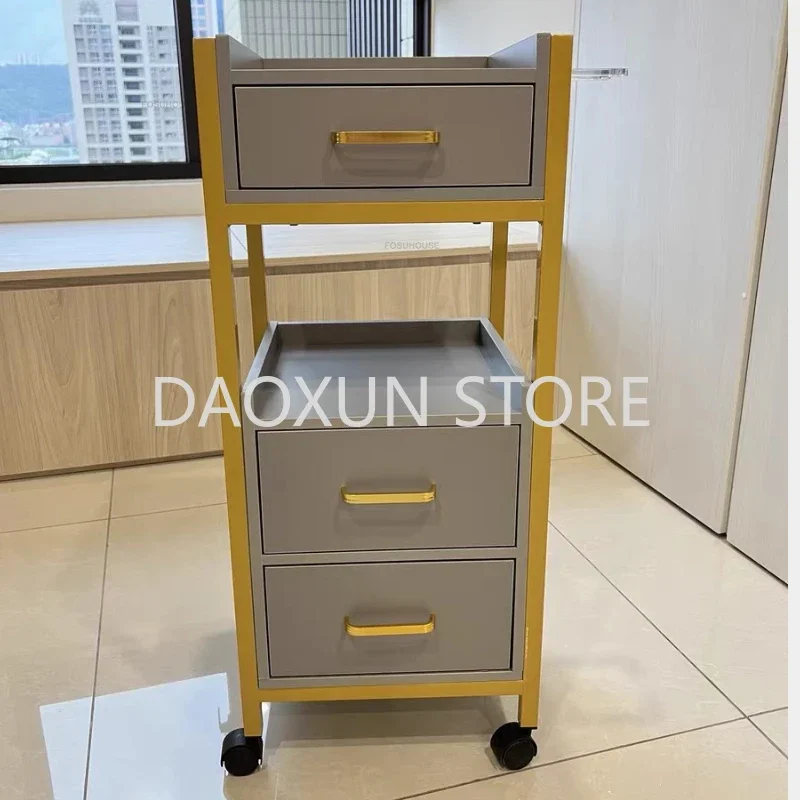 Beauty Salon Hair Auxiliary Tool Carts For Salon Furniture Metal Salon Trolleys Tool Cabinet Barber Shop Hairdressing Cabinet