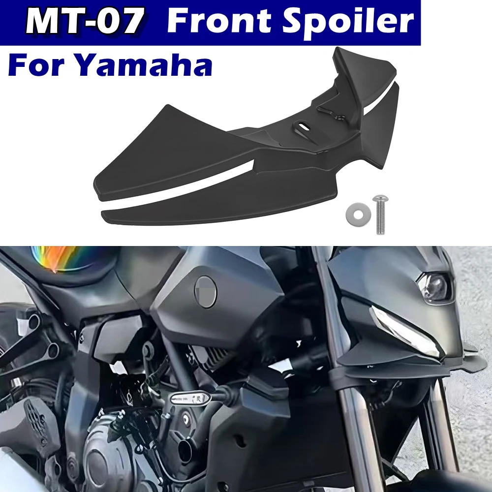 

For YAMAHA MT-07 MT07 MT 07 2025 Motorcycle Front Spoiler Downforce Aerodynamic Naked Winglets Front Fairing Deflector