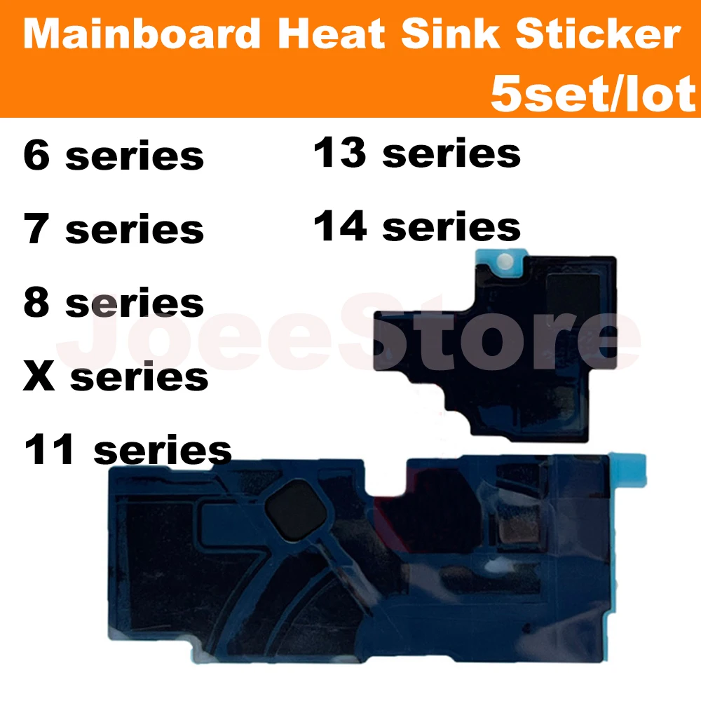 5set Mainboard Heat Sink Sticker For IPhone 14 13 12 11 Pro Max X XS XR 7 8 6 Plus Anti-Static Logic Board Dissipation Adhesive