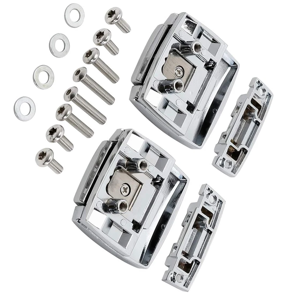 Motorcycle Razor King Trunk Latches For Harley Touring Electra Road Glide FLHR FLHT 1980-2013 Black/Chrome