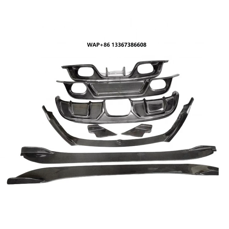 Meistverkauftes Carbon-Faser Karosserie-Kit Frontspoiler Heckspoiler Seitenschweller Auto-Stoßstangen
