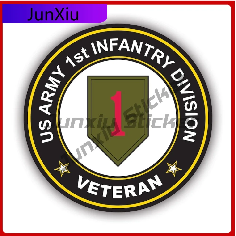 

1st Infantry Division Veteran Sticker Creative Decals Auto Decor Car Sticker Vinyl Decal Waterproof Durable Weather Resistant