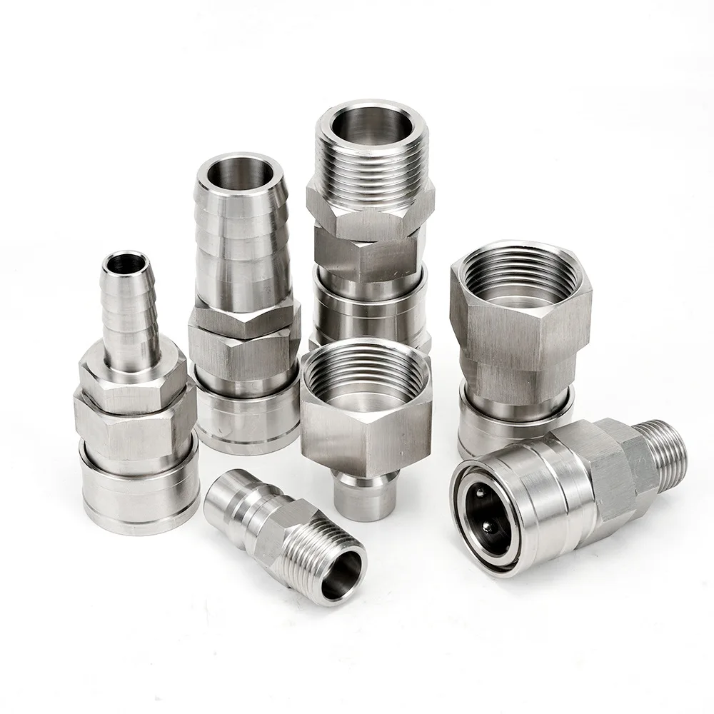 Large flow 304 stainless steel C-type marine trachea quick connector SM400SF600 minutes SH800 male and female head 1 inch