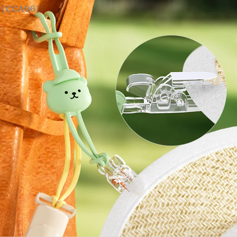 Travel Silicone Cartoon Hat Clip Outdoor Backpack Luggage Storage Bag Leather Hat Clip Straw Hat Clip Hat Accessories