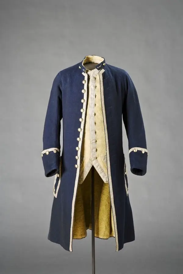 1774 British Military Uniforms Royal Naval Uniform Costumes  Adult Men Blue Regency Uniform Set George Washington Period Suit