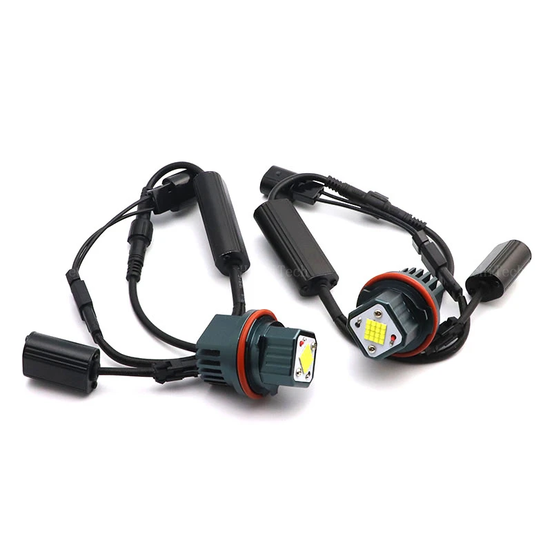 160W LED Angel Eyes Light  Ring Headlight Canbus For BMW E39 E53 E60 E61 E63 E65 E66 E87 525i 530i Xi 545i X3 M5 X5