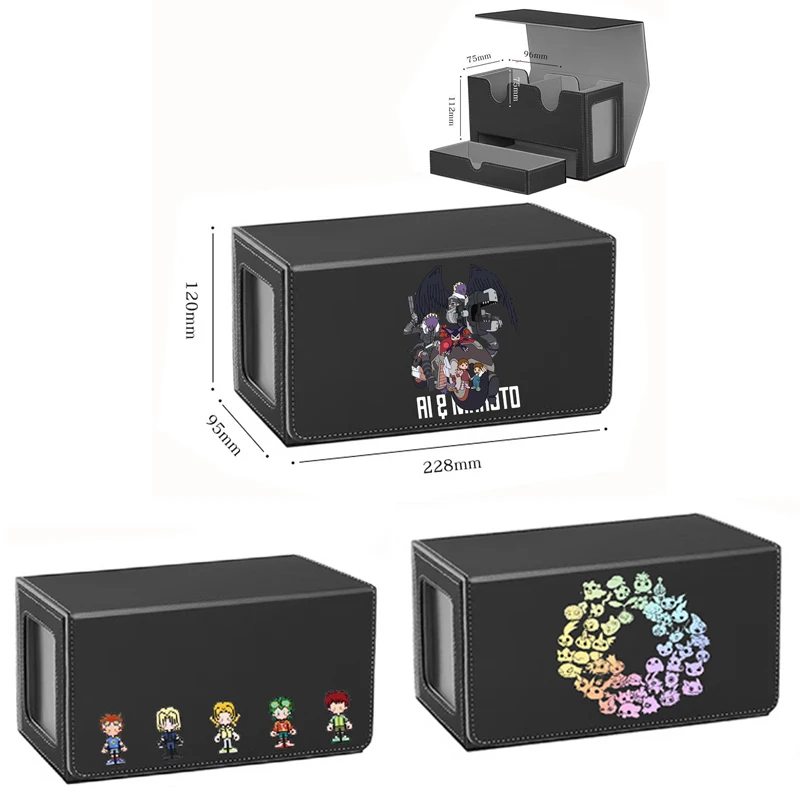 

New Model Digimon Adventure Card Case Impmon Yagami Taichi Yamato Leather Action Toy Figures Anime Game Collection Storage Box