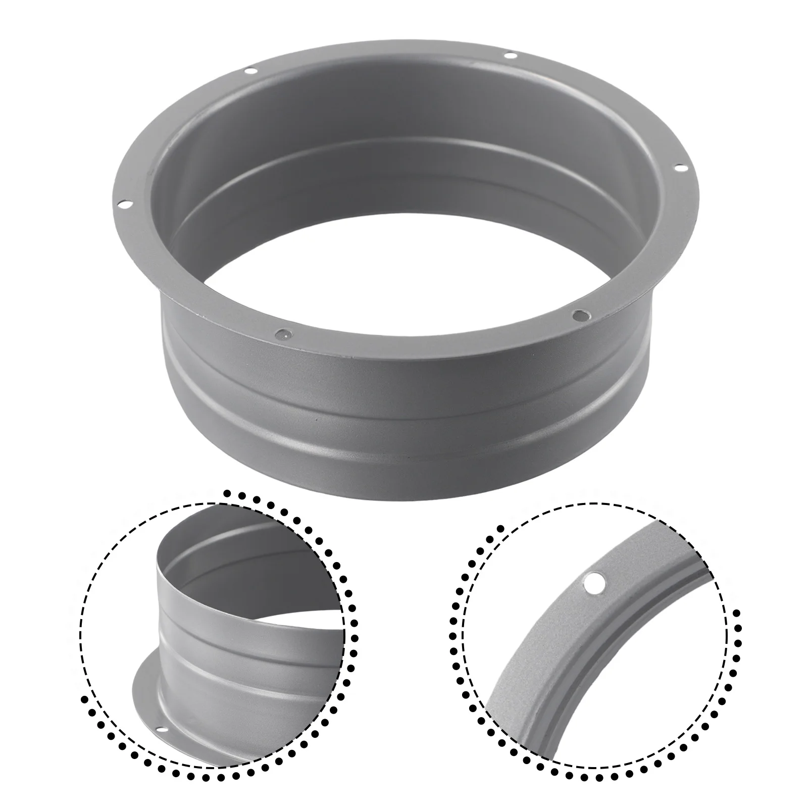 Pipe Connector Hose Metal Straight Ventilation 1 Pcs 6 Inch Air-inlet Connector for durable for exhaust Flange