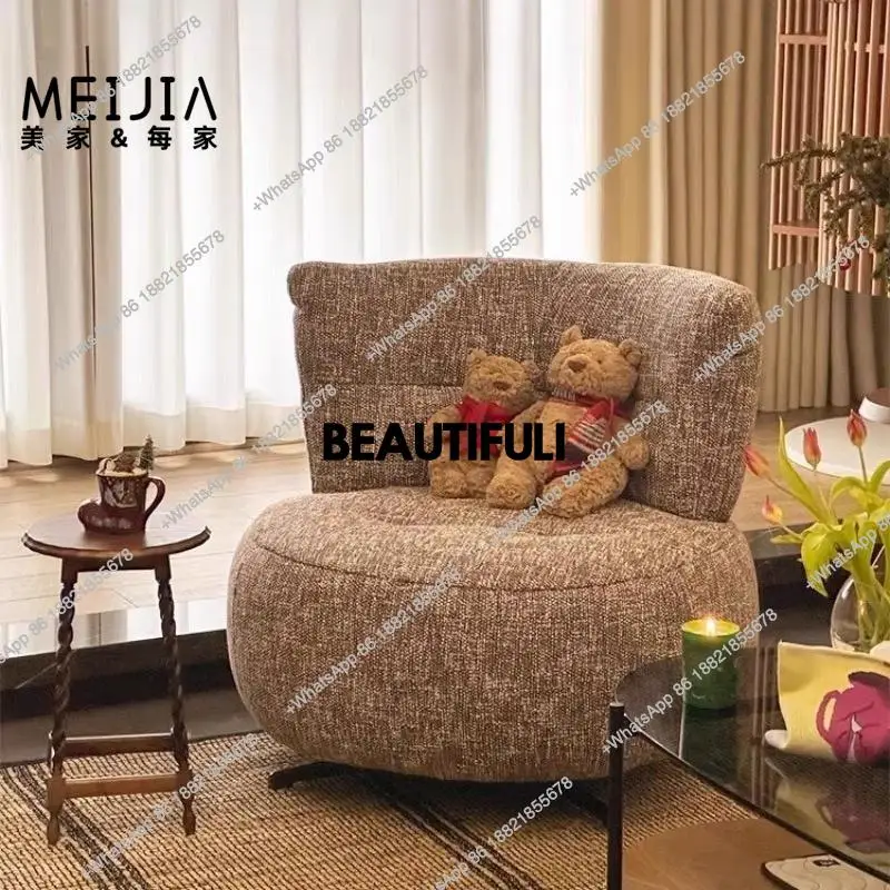 

Single casual sofa chair Italian minimalist designer rotating single chair balcony bedroom living room Nordic light luxury chair