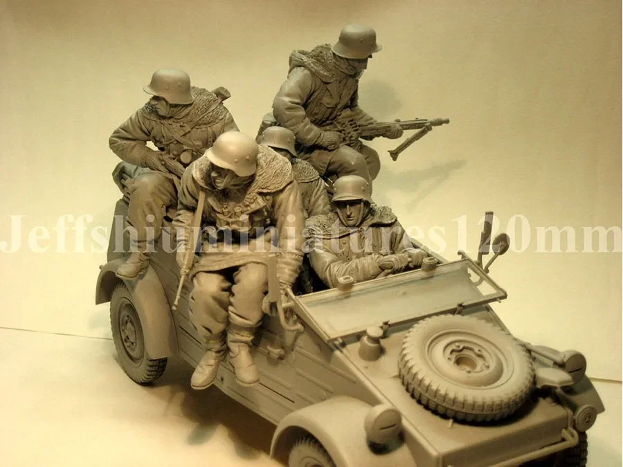 1/16  Miniature  military Army Assault Combat Team 5 Person Resin Figure Soldier Model Kit Unassembled Unpainted Free Shipping