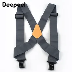 1Pc Deepeel 5*120cm Men's Elastic Wide Braces Adult X-type Suspenders with Clips Adjustable Heavy Duty Sport Work Suspender