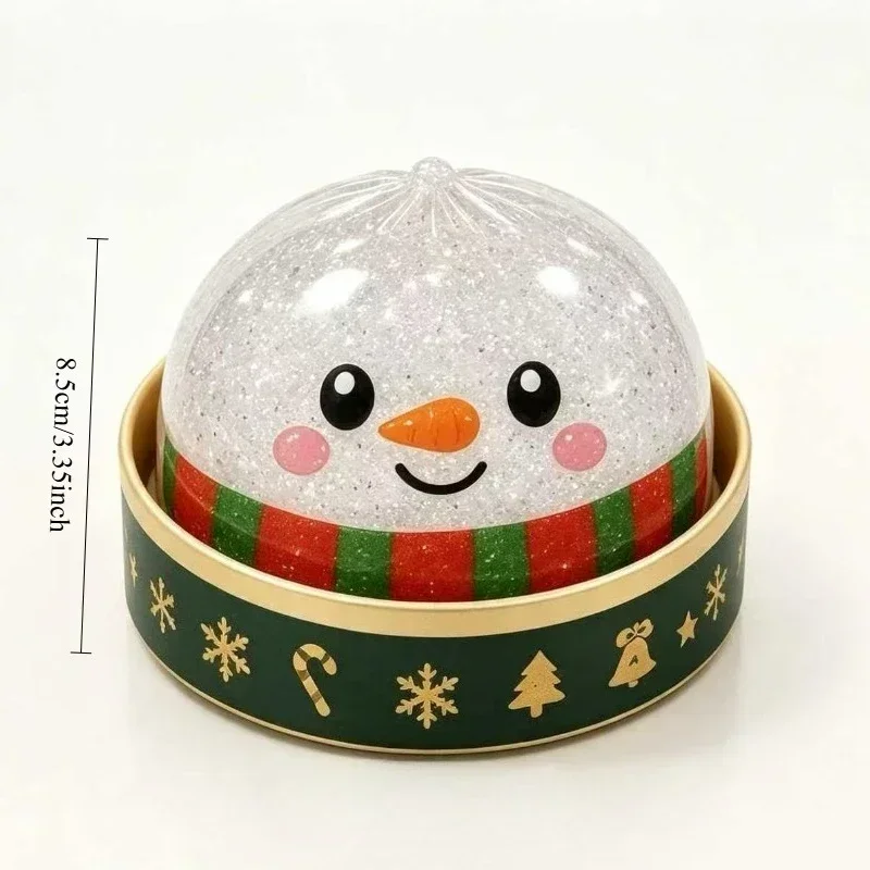 Christmas Dumplings Steamed Stuffed Bun Toy Glitter Mud Fun Decompression Toy Funny Stress Anxiety Relief Squeeze Prank Toy 1Pcs