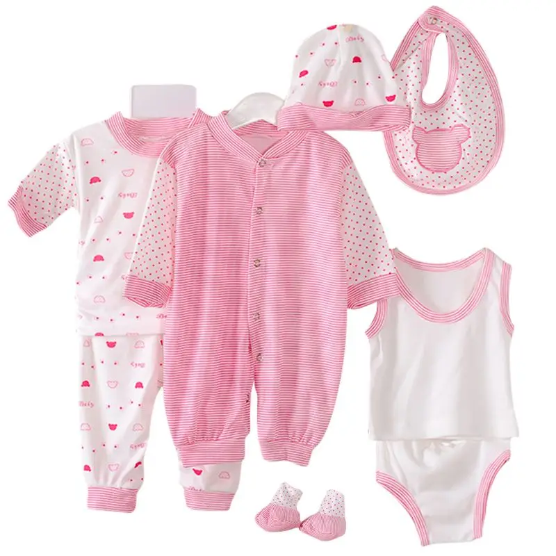 Newborn Baby Girl Boy Clothes Baby Outfits Pants Bodysuits Gifts Set Layette Set 0-3 Months 9pcs