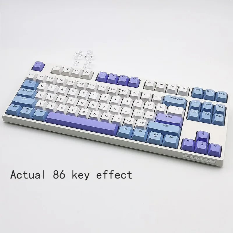 126 Keys Cherry Keycaps for MX Switches GMK67 GMK87 Gaming Mechanical Keyboard ISO Layout Minimalist Key Caps Keyboard Keycaps