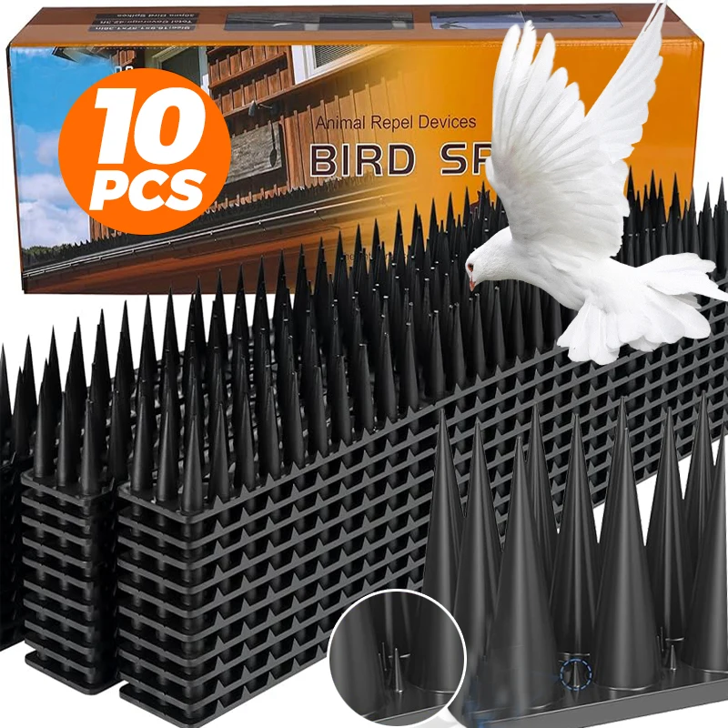 

1/10pcs Plastic Bird Pigeon Spikes Anti Climb Cat Repellent Spikes Deterrent Fence Balcony Spikes Gardening Pest Control Tools