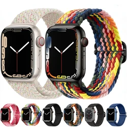 Nylon Loop Strap for Apple Watch 44mm 40mm 45mm 41mm 10 46mm 42mm Ultra 49mm Bracelet Watchband iWatch Series 9 8 7 6 5 SE Band