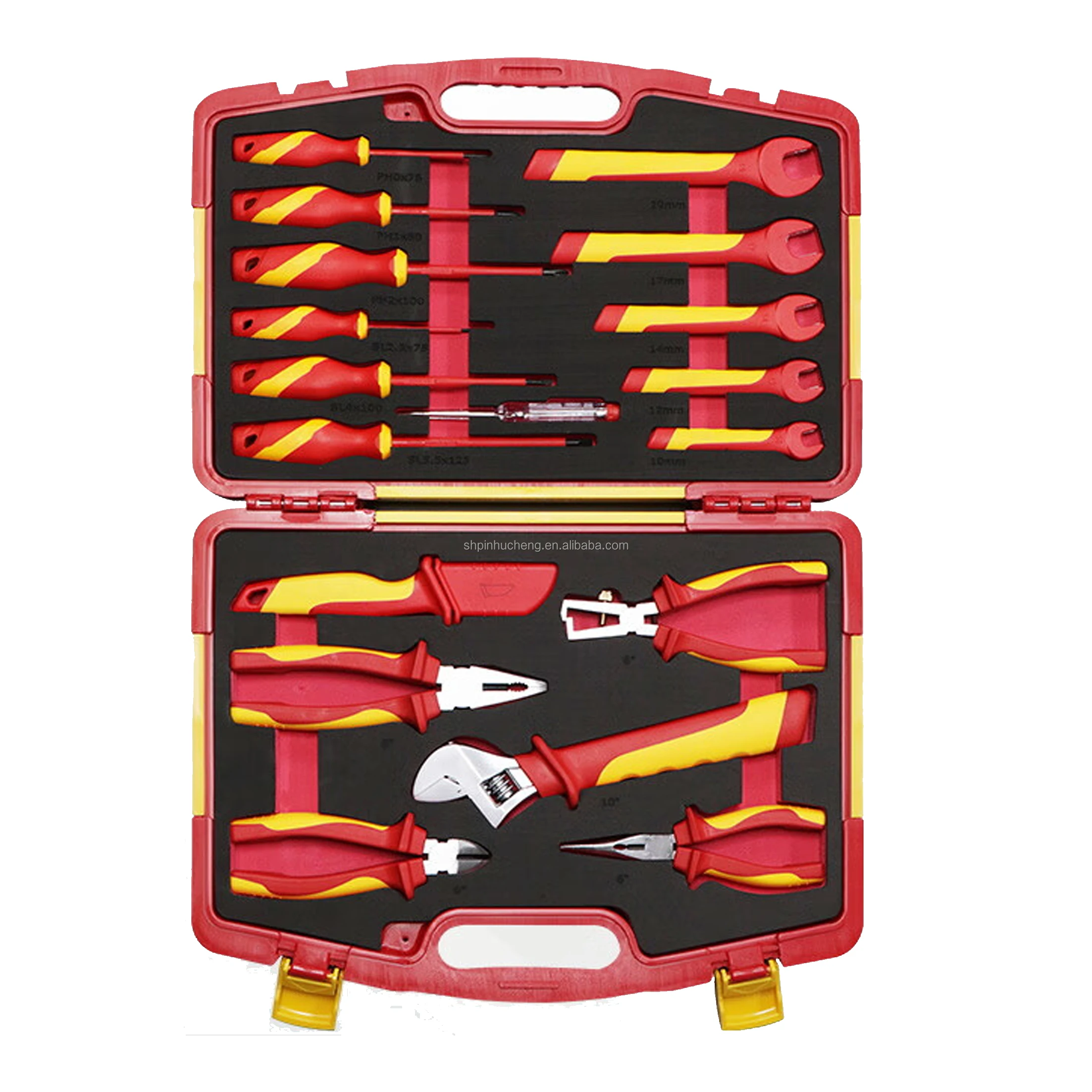 18 Pieces Of Automotive Repair Insulation Tools - VDE Insulated Screwdriver, 1000V Insulated Pliers Set