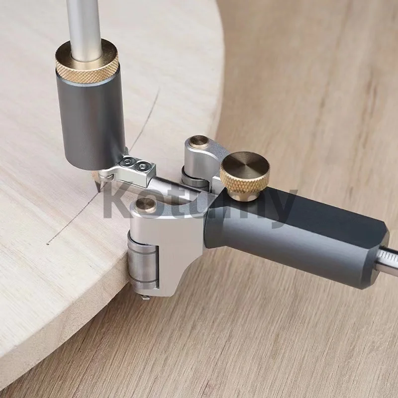 Dual-Purpose Straight Line & Arc Marking Tool, Aluminum Alloy Stainless Steel Multi-Function Woodworking Marking Device