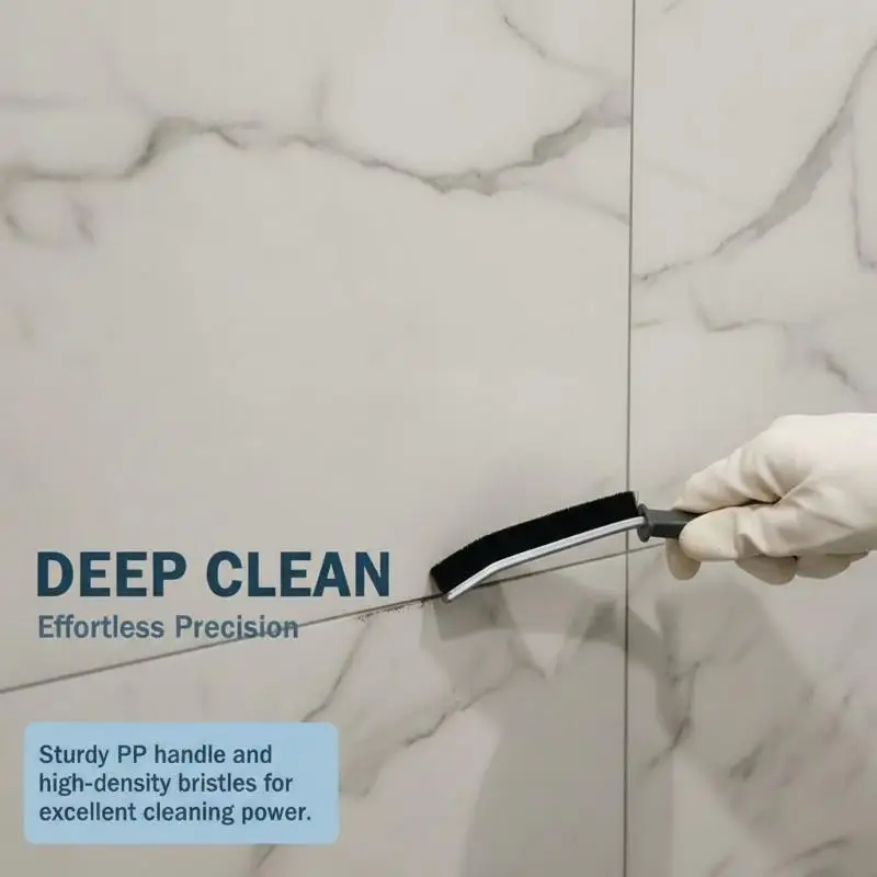 △  Cleaning Brush Hard-Bristled Crevice Cleaning Brush For Stiff Angled Bristles Tile Bathroom Kitchen Toilet Cleaning Tool