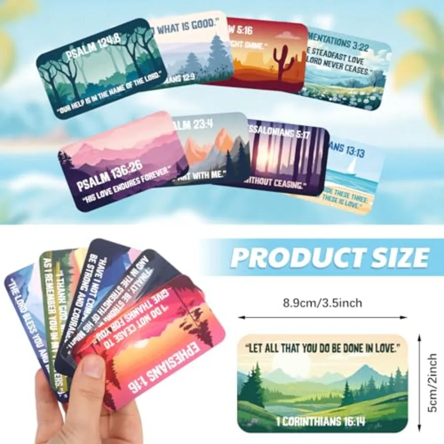 300 قطعة من بطاقات آية الكتاب المقدس كودوس، بطاقات تأكيد الصلاة، هدايا مسيحية، اقتباس ملهم صغير للنساء والطالبات #2