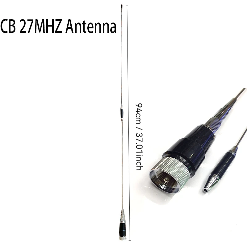 27MHz CB Short Wave Car Radio Vehicle Antenna 3.5dBi 100W UHF/M Type for CB-27 CB-40M AT-6666 AT-5555N Walkie Talkie