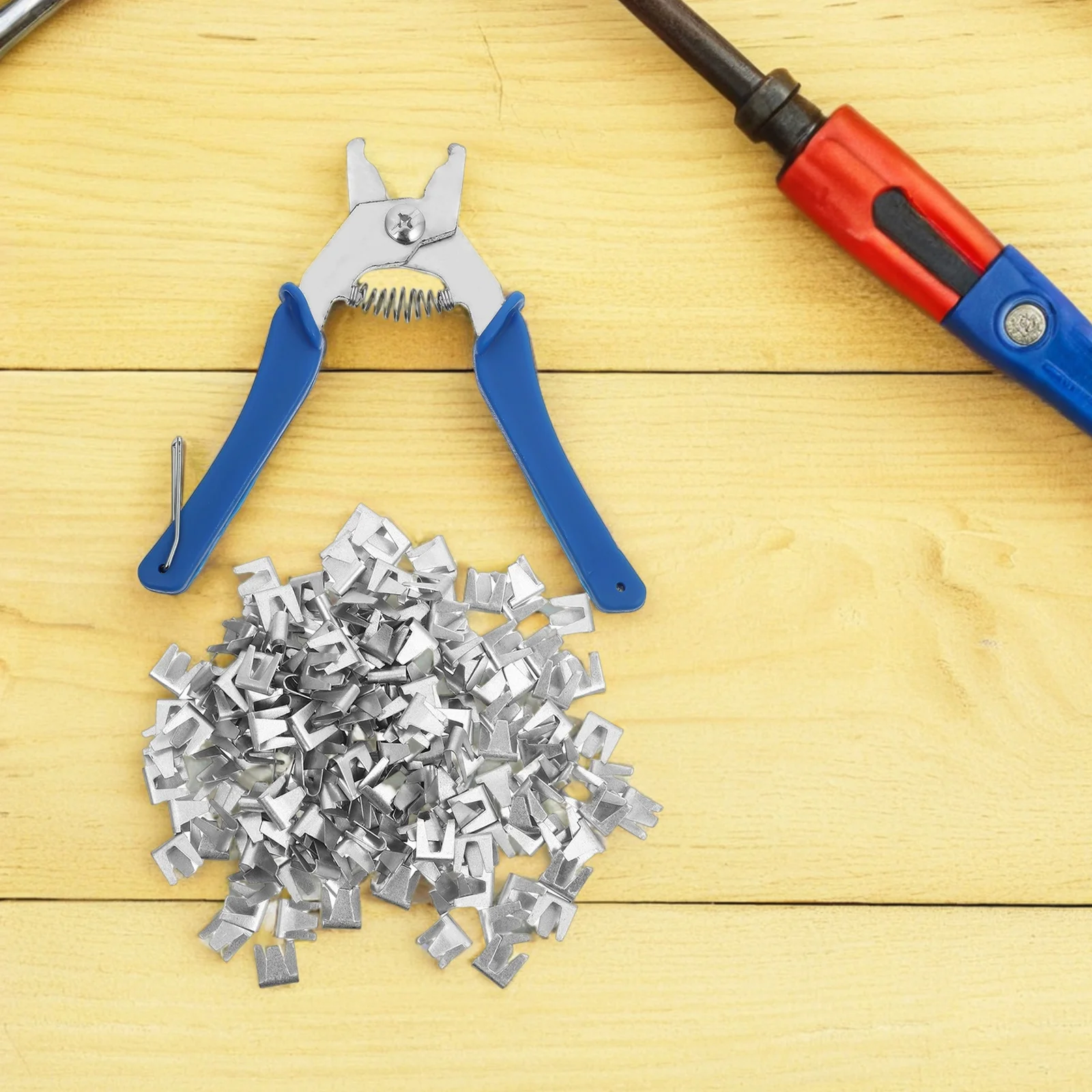 

1 Set Wire Mesh Fixing Clip Cage Fastener System For Poultry Rabbit Dog Bird Kennels Heavy Duty Metal Spring Clips With Snap