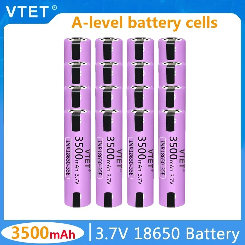 New 35E 18650 3500mAh High Power Discharge Chargeable Battery High Power Discharge, 30A High Current + DIY Nickel Rechargeable