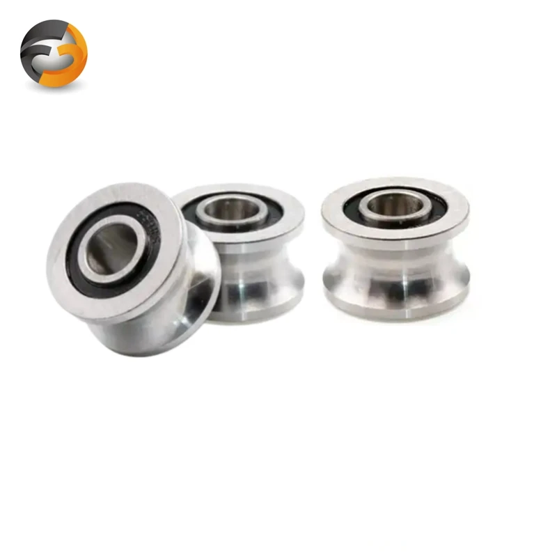 

U22 U Shaped Round Bottom Track Groove Pulley Bearing Sliding Rollers Bearing U Groove Ball Bearings U22 Bearing 8*22.5*14.5mm