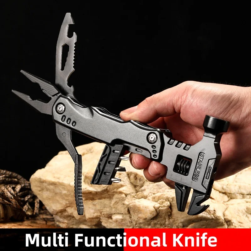 Multi Functional Knife Universal Claw Wrench Hammer Outdoor Folding Pliers Multitool Pocketknife Tools Pliers