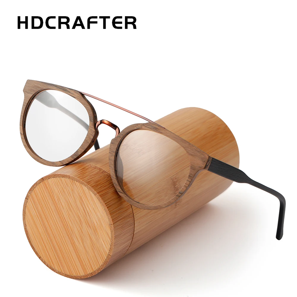 HDCRAFTER Wood krótkowzroczność oprawki do okularów optycznych mężczyźni kobiety Rx oprawki do okularów korekcyjnych okulary z przezroczystymi soczewkami Korea okulary 2020
