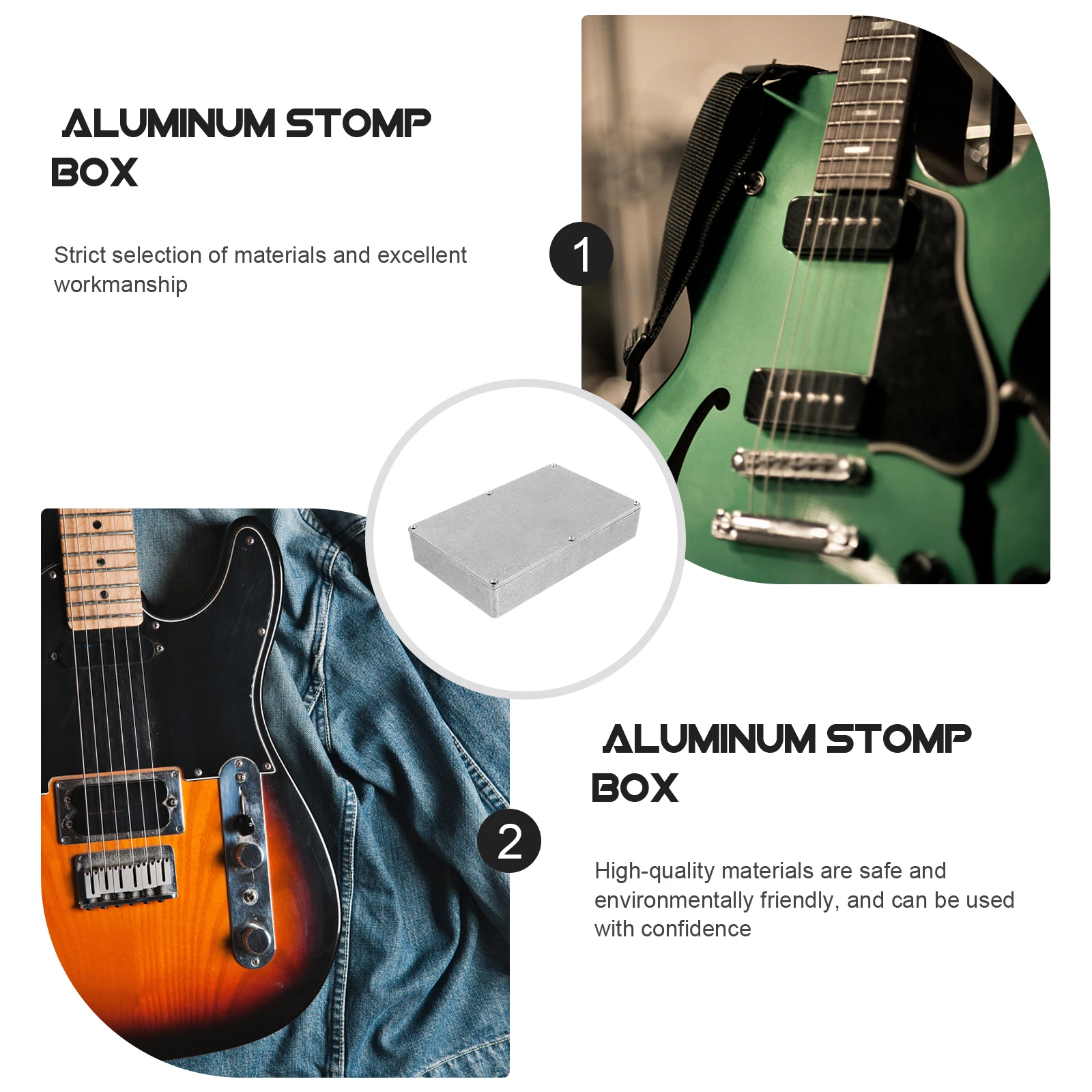 

Effect Aluminum Box Guitar Accessory Case Pedal Board Effects Ring Enclosure Music