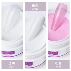 10g/bottle Professional Acrylic Powder Clear White Pink Crystal Powder for Manicure Extension 3D Nail Art Acrylic Polymer Powder