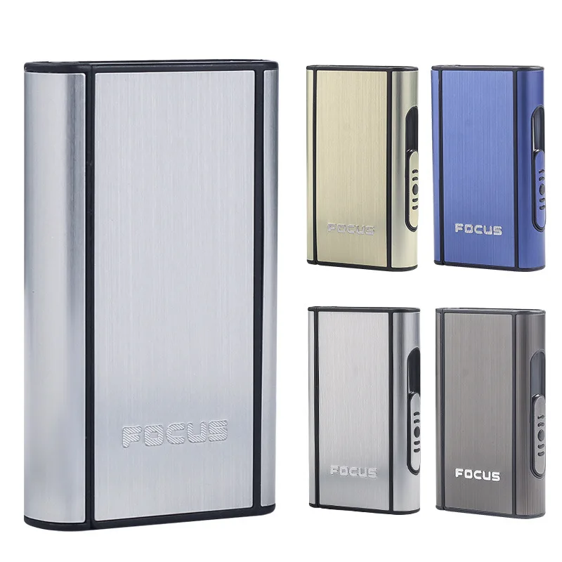 Automatic Pop-up Cigarette Case Thick Cigarette 10pcs Men\'s Portable Control Smoking Cigarette Case Pressure and moisture resist