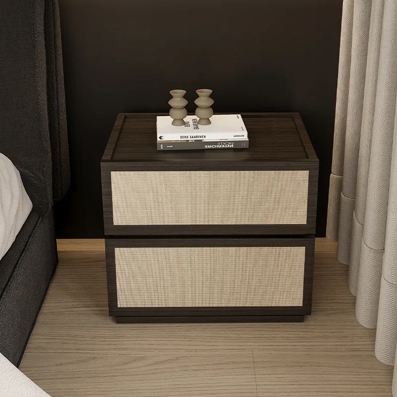 Nordic building block rattan two pumping bedroom storage locker modern simple linen pumping surface