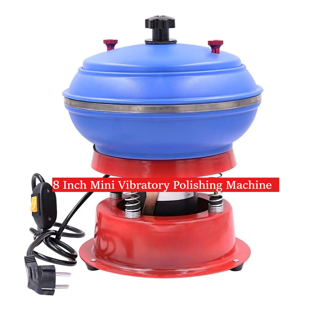 8 Inch Mini Vibratory Polishing Machine,Vibration Tumbler Grinder,Jewelry Buffing Tool for Workpiece Surface Grinding&Polishing