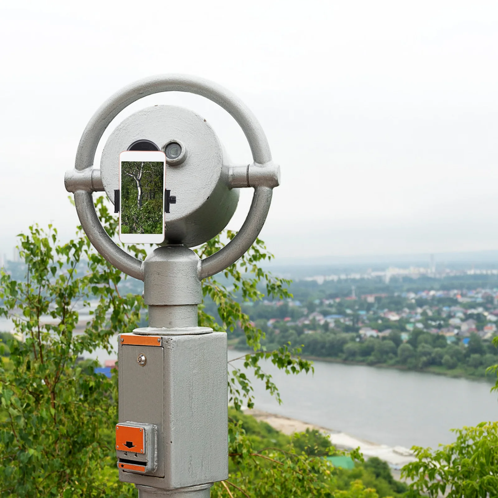 

Phone Clip Mount for Telescope Spotting Scope Microscope Stable Design Unique Alignment Fast Setup Phone Mount