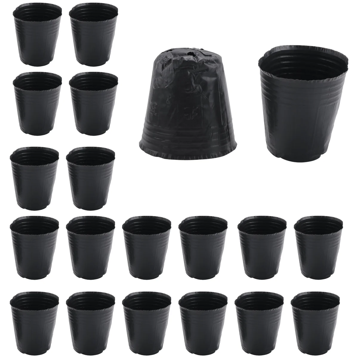 

A71Z 500Pcs Nursery Pot Plastic Plant Propagation Container Grow Bag Garden Supplies 8cmX8cm