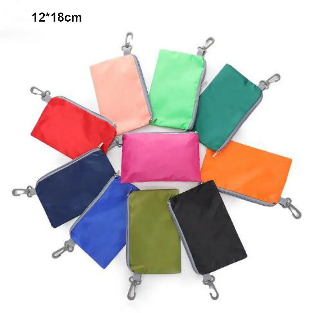 New with Hook Zipper Outdoor Waterproof Bag Pure Color 12*18cm Swimming Bag Pouch 10 colors Camping Hiking Storage Bag