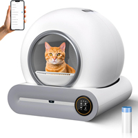 65L Intelligent Self-Cleaning Cat Litter Box with APP Automatic Smart Cat Litter Box Fully Enclosed Pet Toilet Litter Tray