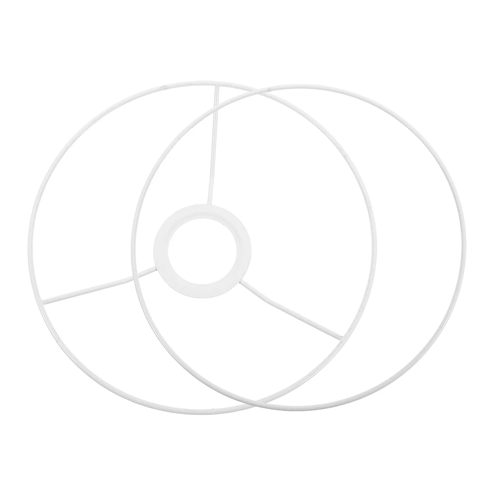 1Pair Round Lampshade Frame Durable Metal Ring Lamp Shade Holder DIY Repair Light Fixture Accessories Lamp Shade Frame DIY