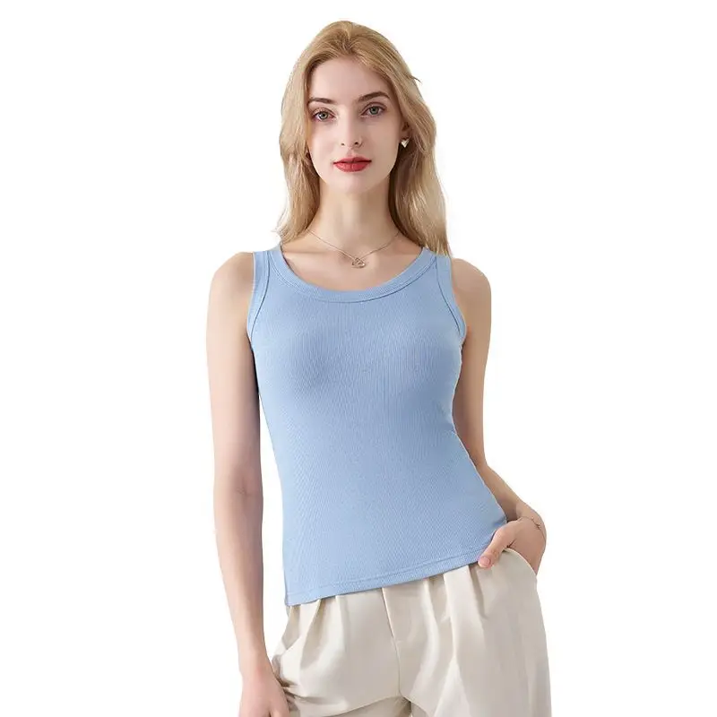 1pc 2pcs Womens Summer Modal Tank Top Korean Cooling Undershirt Japanese Fashion Vest Pajamas Homewear Tops 2024 Women Clothes