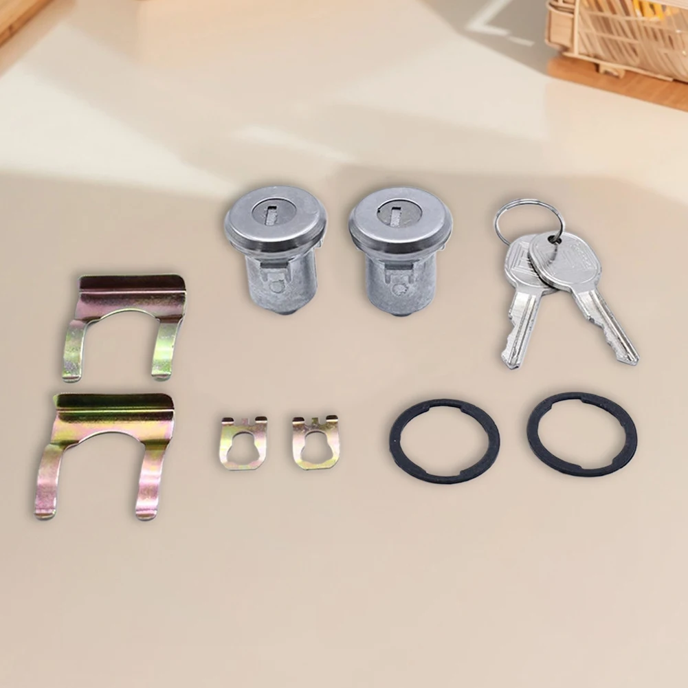 Door Lock Cylinder Set with Keys 5070006 Car Accessories Door Lock Cylinder DL15802 for Chevy Truck C10 C20 C30 1965-1987