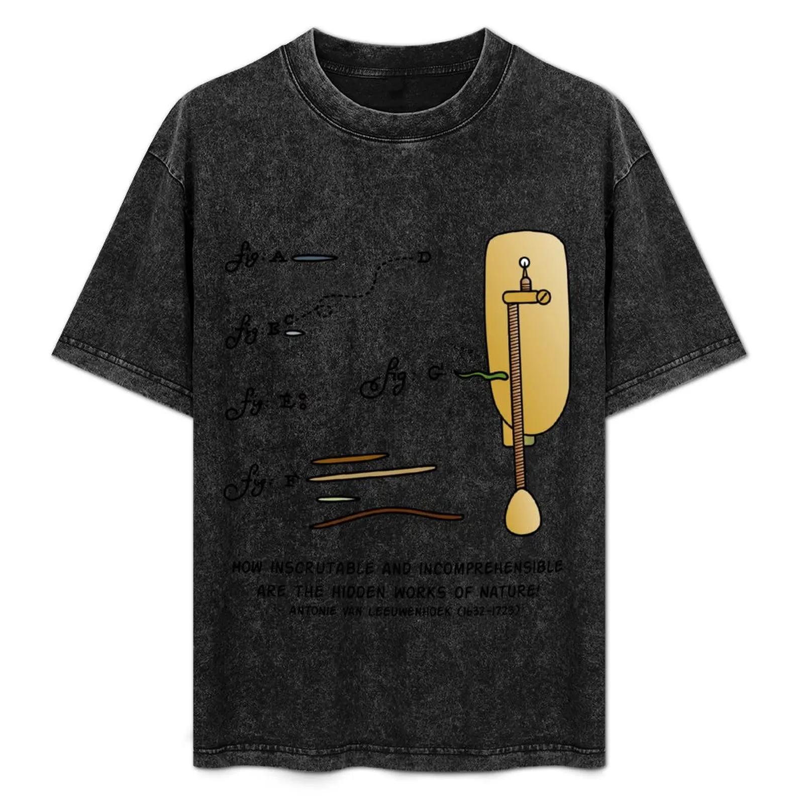 

Antonie van Leeuwenhoek Microscopy T-Shirt anime quick drying Aesthetic clothing plus sizes fitted t shirts for men