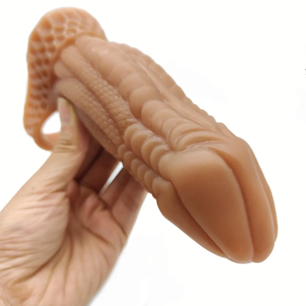 Reusable Penis Sleeve Extender Reusable Condoms Sex Toys for Men Dick Enlarger Extend Delay Ejaculation Cock Enlargement